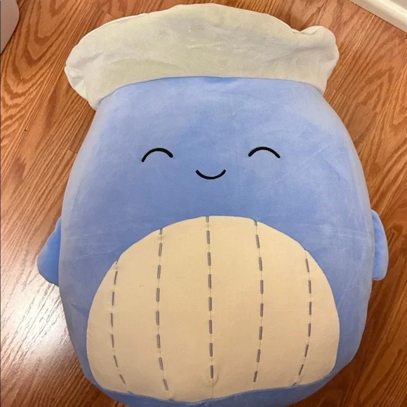 Squishmallows Original Samir Blue Whale Plush with Bucket Hat - Picture 2 of 7